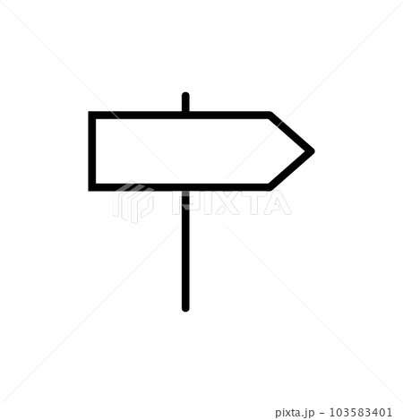 Sign Vector Icon, Outline style, isolated on white Background. 103583401
