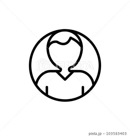 User Vector icon, Outline style, isolated on white Background. User Vector icon, Outline style, isolated on white Background. 103583403