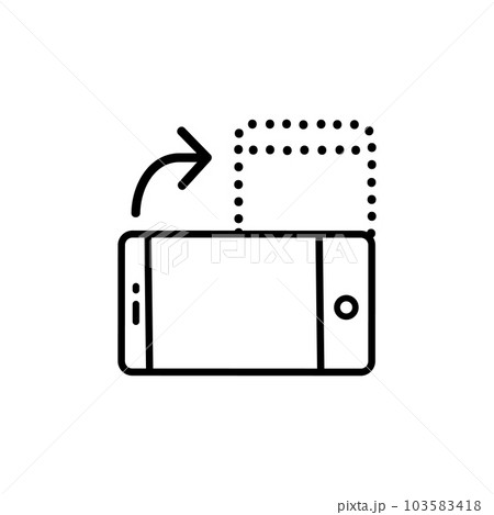 Smartphone Icon, rotate phone, change screen orientation outlined vector icon. Modern simple isolated sign. Pixel perfect vector illustration for logo, website, mobile app and other designs Smartphone Icon, rotate phone, change screen orientation outlined vector icon. Modern simple isolated sign. Pixel perfect vector illustration for logo, website, mobile app and other designs 103583418