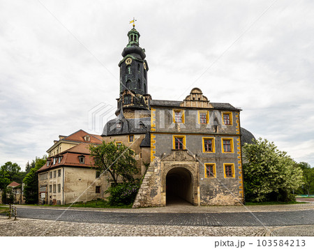 City Palace or city castle at Weimar, Thuringia, Germany. Now it is an art museum. City Palace or city castle at Weimar, Thuringia, Germany. Now it is an art museum. 103584213