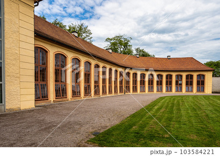 Orangery of Castle Belvedere near Weimar Thuringia Germany. It is a elegant summer residence dating from 18th century. Orangery of Castle Belvedere near Weimar Thuringia Germany. It is a elegant summer residence dating from 18th century. 103584221