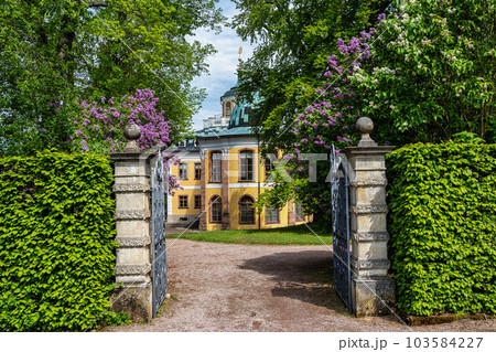 Russian garden in Castle Belvedere near Weimar Thuringia Germany. 103584227