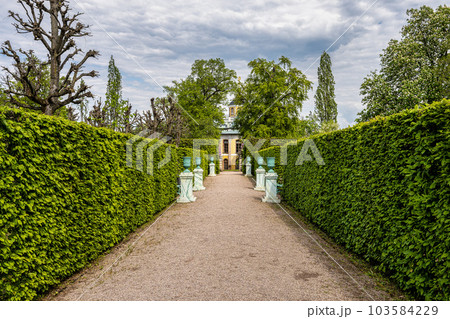 Russian garden in Castle Belvedere near Weimar Thuringia Germany. Russian garden in Castle Belvedere near Weimar Thuringia Germany. 103584229