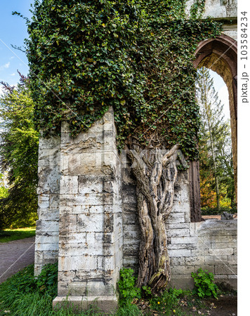 House of the Templers in public park at the river Ilm in Weimar, Thuringia, Germany. House of the Templers in public park at the river Ilm in Weimar, Thuringia, Germany. 103584234