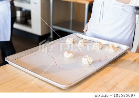 Kids learning how to cook at the Birthday party. Kids learning how to cook at the Birthday party. 103585697