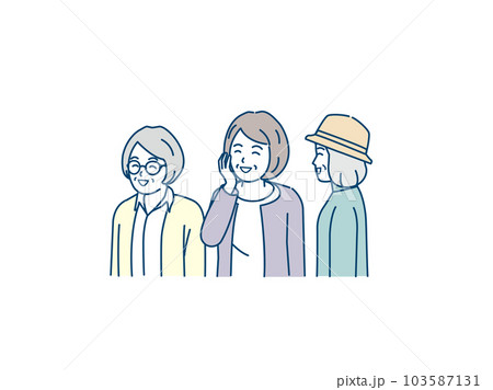 笑顔の表情の高齢者、年配の女性 笑顔の表情の高齢者、年配の女性 103587131