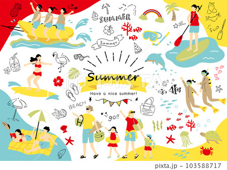 マリンスポーツを楽しむ人達 マリンスポーツを楽しむ人達 103588717