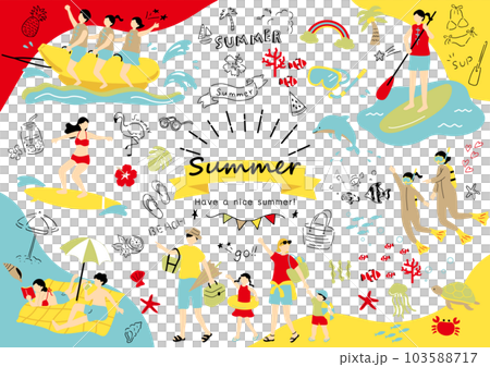 マリンスポーツを楽しむ人達 マリンスポーツを楽しむ人達 103588717