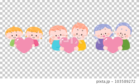 ハートを抱きしめる人物 103589272