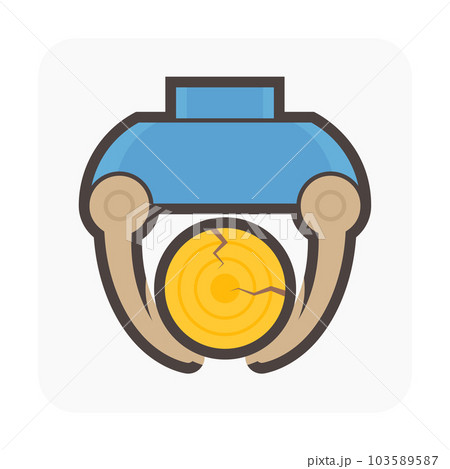 Log lifting work vector icon design. Log lifting work vector icon design. 103589587