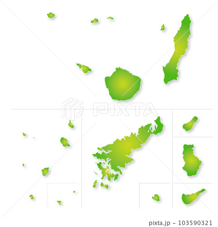 鹿児島県の離島地図 鹿児島県の離島地図 103590321