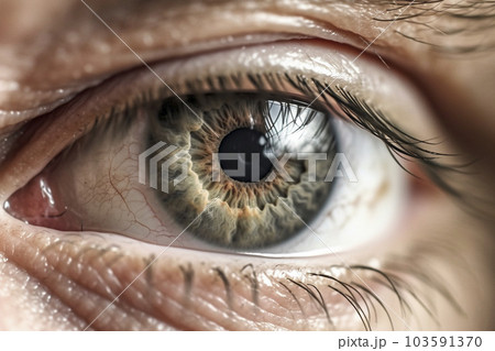 シワのある老人の目元のクローズアップ「AI生成画像」 シワのある老人の目元のクローズアップ「AI生成画像」 103591370