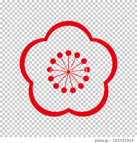 梅花矢量圖圖標-插圖素材[103591924] - PIXTA圖庫