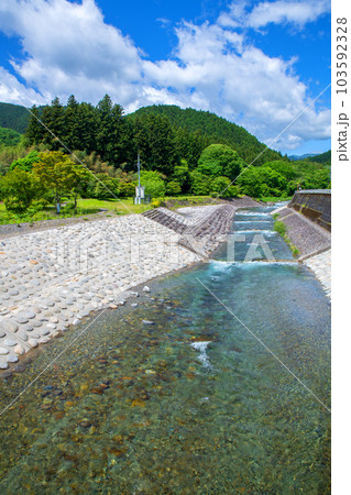 西大芦フォレストビレッジ　大芦川　新緑の風景　鹿沼市　 103592328