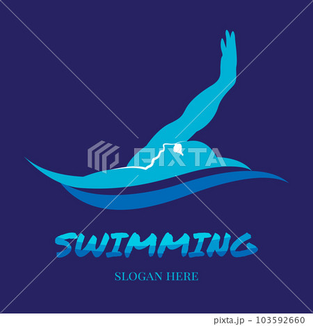 back crawl swimming stroke logo design back crawl swimming stroke logo design 103592660