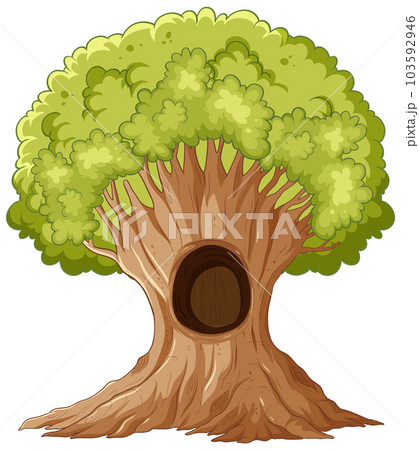 Isolated simple tree cartoon 103592946