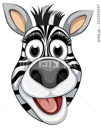 animated zebra head