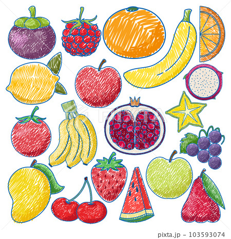 Pear fresh fruit drawing icon Royalty Free Vector Image