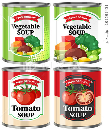Vegetable Soup Food Cans Collection Vegetable Soup Food Cans Collection 103593451