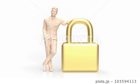 The man and master key for security concept 3d rendering The man and master key for security concept 3d rendering 103594113