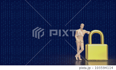 The man and master key for security concept 3d rendering 103594114