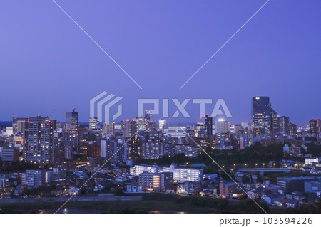 仙台市全景　青葉城祉より仙台市全景 103594226