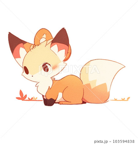 cute baby fox drawing