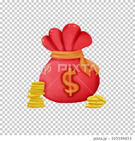Money bags for Chinese New Year, New Year's Day, element ,Packets of Ang Pao, hand draw, Money bags for Chinese New Year, New Year's Day, element ,Packets of Ang Pao, hand draw, 103594853