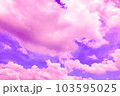 Pink clouds in the sky - a good background for graphic design 103595025