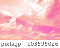 Pink clouds in the sky - a good background for graphic design 103595026
