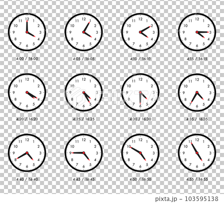 Simple clock set every 5 minutes 4:00 16:00 103595138