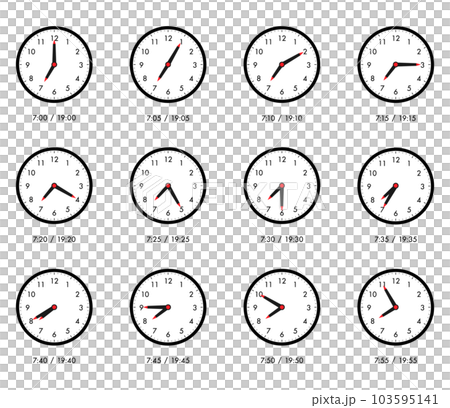 Simple clock set every 5 minutes 7:00 19:00 103595141