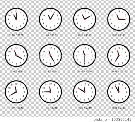 簡單的時鐘設置為每 5 分鐘 11:00 23:00 103595145