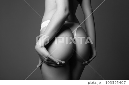 Back of Woman. Sexual lingerie. Beautiful body Girl 103595407