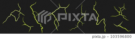 Lightning electric effect, light thunder vector 103596800