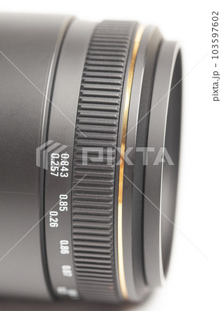 Camera photo lens isolated on white background Camera photo lens isolated on white background 103597602