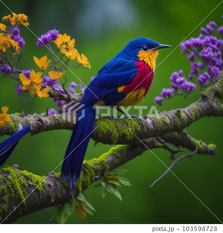 森の青い宝石：静寂なる美" 103598728