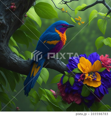 希少なる青い鳥：ジャングルでの暮らし 103598783