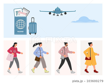 People Travel Tourist Tourism Passport Air Plane 103600279