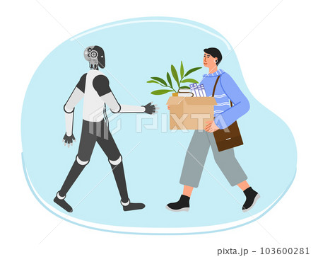 Robot People Recruitment Joint work Office job AI 103600281