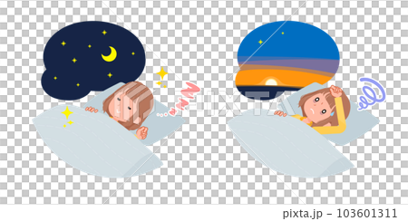 安眠・不眠のカジュアルファッション女性のセット 103601311