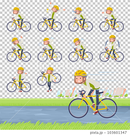 Casual fashion women's set on a road bike Casual fashion women's set on a road bike 103601347