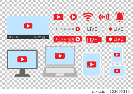 Video illustration set 01 color borderless Video illustration set 01 color borderless 103605319