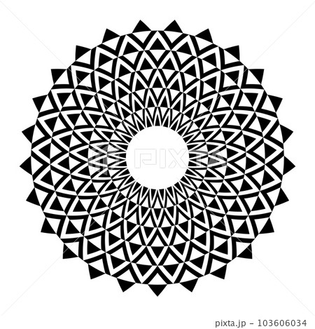 Abstract Decorative Radial Circle Pattern. Round Design Element. Vector Art. Abstract Decorative Radial Circle Pattern. Round Design Element. Vector Art. 103606034