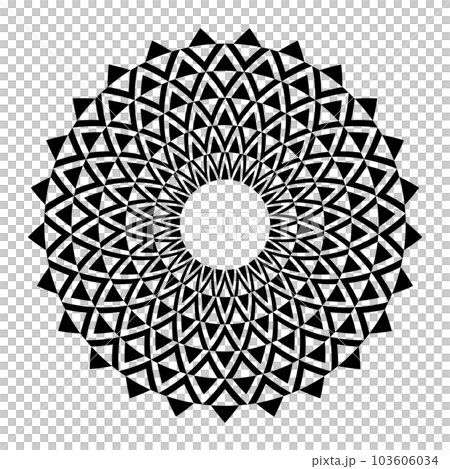 Abstract Decorative Radial Circle Pattern. Round Design Element. Vector Art. Abstract Decorative Radial Circle Pattern. Round Design Element. Vector Art. 103606034