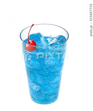 グラスに入ったソーダのイラスト リアル 103607758