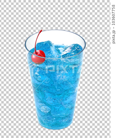 グラスに入ったソーダのイラスト リアル 103607758