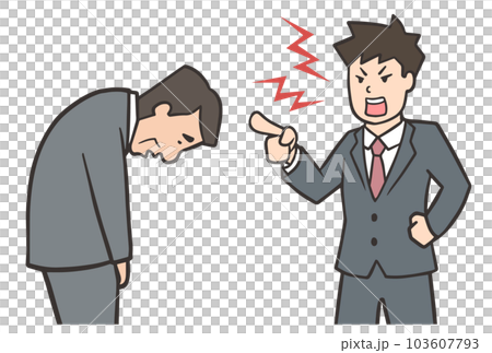 An angry man and a middle-aged man who apologizes, an office worker in a suit, a person who complains An angry man and a middle-aged man who apologizes, an office worker in a suit, a person who complains 103607793