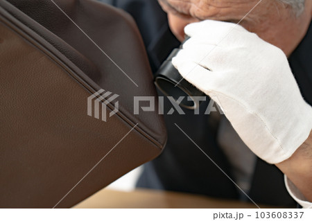 鑑定士 ルーペ シニア男性 鑑定士 ルーペ シニア男性 103608337