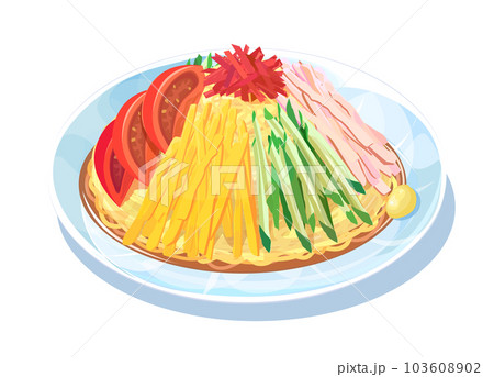 冷やし中華のイラスト 103608902